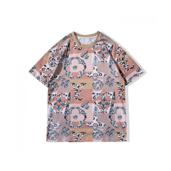 ✨[루이비통]Louis vuitton 2021 Mm/Wm Logo Short Sleeved Tshirts - 루이비통 2021 남/녀 로고 반팔티 Lou02686x.Size(xs - l).베이지