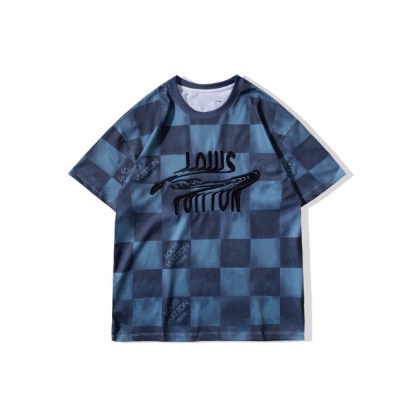 ✨[루이비통]Louis vuitton 2021 Mm/Wm Logo Short Sleeved Tshirts - 루이비통 2021 남/녀 로고 반팔티 Lou02688x.Size(xs - l).블루