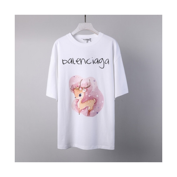 ✨[발렌시아가]Balenciaga 2021 Mm/Wm Logo Cotton Short Sleeved Tshirts - 발렌시아가 2021 남/녀 로고 코튼 반팔티 Bal0988x.Size(xs - m).화이트