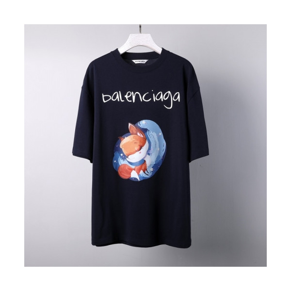 ✨[발렌시아가]Balenciaga 2021 Mm/Wm Logo Cotton Short Sleeved Tshirts - 발렌시아가 2021 남/녀 로고 코튼 반팔티 Bal0990x.Size(xs - m).블랙