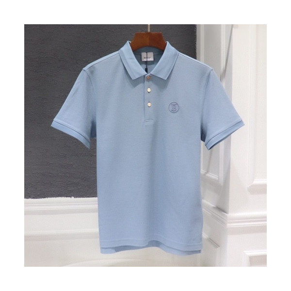 ✨[매장판]Burberry 2021 Mens Logo Cotton Short Sleeved Tshirts - 버버리 2021 남성 로고 코튼 반팔티 Bur03842x.Size(m - 2xl).블루
