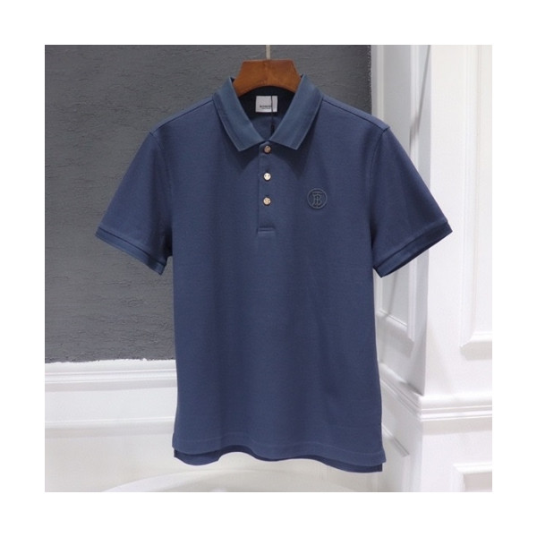 ✨[매장판]Burberry 2021 Mens Logo Cotton Short Sleeved Tshirts - 버버리 2021 남성 로고 코튼 반팔티 Bur03847x.Size(m - 2xl).블루
