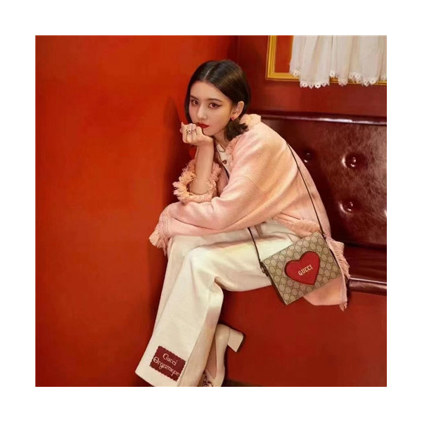 ✨[러블리]Gucci 2021 Heart Shoulder Bag,20.5cm,GUB1293 - 구찌 2021 하트 숄더백,20.5cm,베이지
