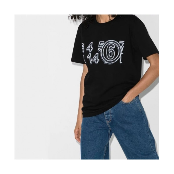 ✨[매장판]Maison margiela Mm/Wm Deserve Printing Cotton Short Sleeved Tshirts Black - 메종 마르지엘라 2021 남/녀 프린팅 코튼 반팔티 Mai0040x Size(s - xl) 블랙
