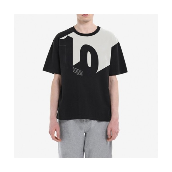 ✨[인기템]Maison margiela Mm/Wm Deserve Printing Cotton Short Sleeved Tshirts Black - 메종 마르지엘라 2021 남/녀 프린팅 코튼 반팔티 Mai0048x Size(s - xl) 블랙
