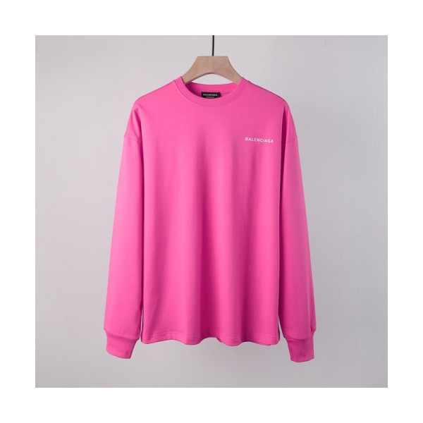✨Balenciaga Mens Logo Crew-neck Cotton Tshirts Pink - 발렌시아가 2021 남성 로고 크루넥 코튼 맨투맨 Bal01205x Size(xs - l) 핑크