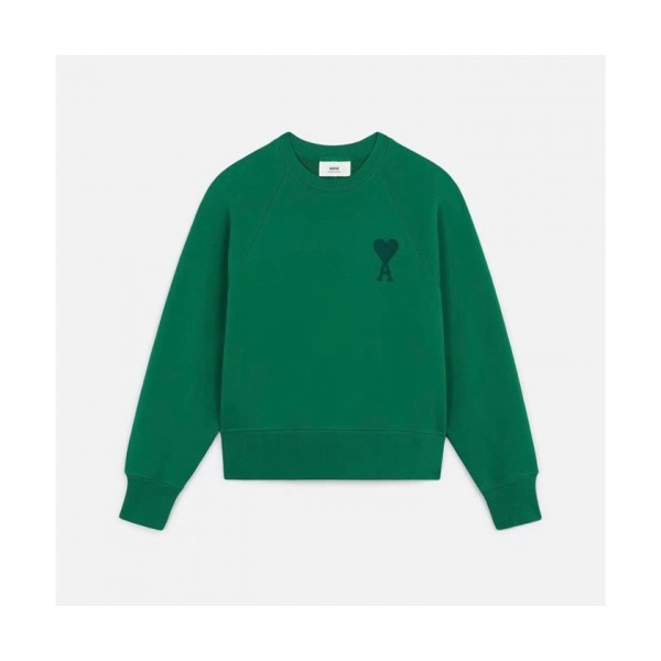 ✨Ami Womens Logo Casual Cotton Man-to-man Green - 아미 2021 여성 로고 코튼 맨투맨 Ami0240x Size(s - l) 그린