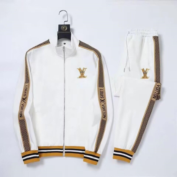 ✨[루이비통] Louis vuitton 2022 Mens Logo Casual Cotton Training Clothes&Pants - 루이비통 2022 남성 로고 캐쥬얼 코튼 트레이닝복&팬츠 Lou01759x.Size(m - 3xl).화이트