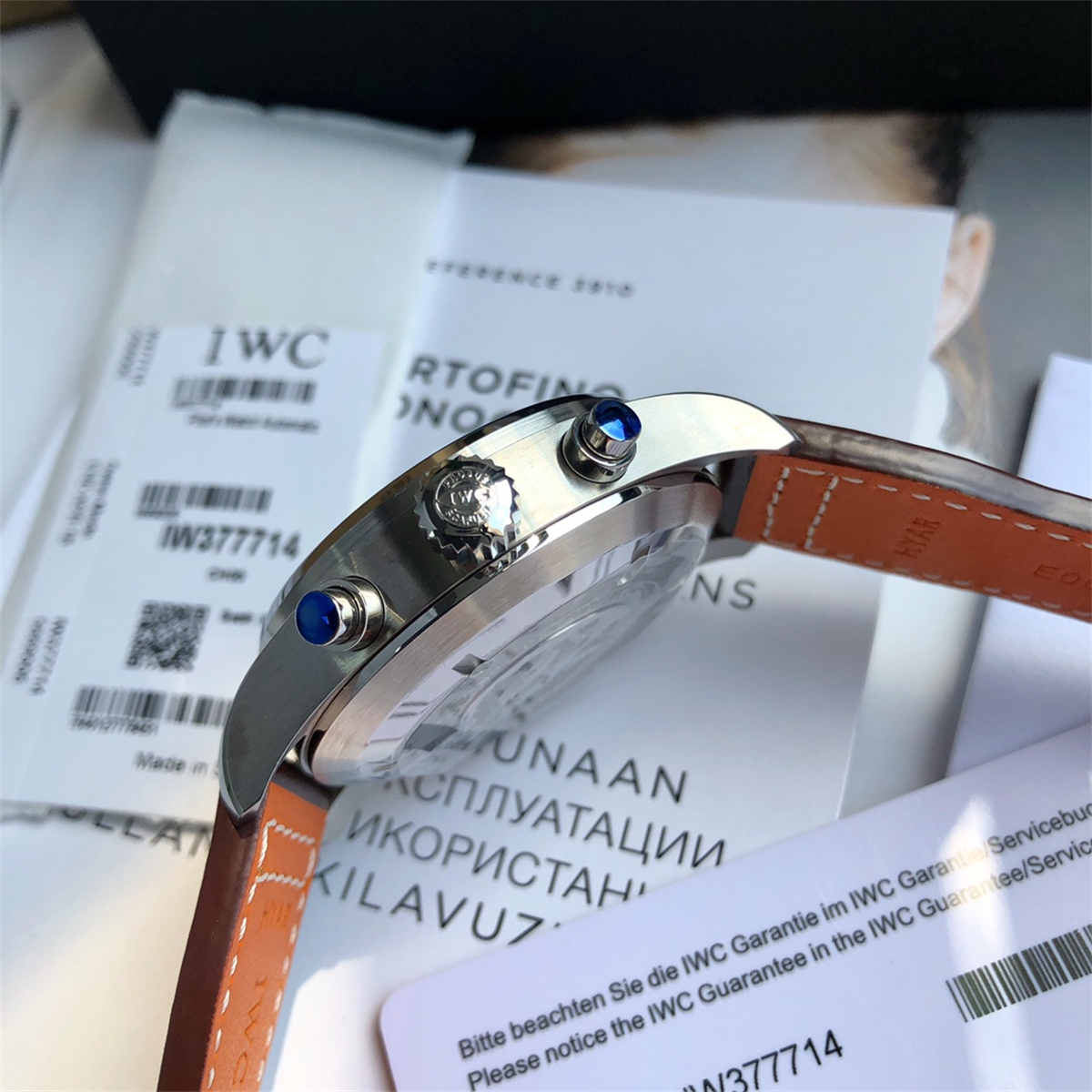 IWC IW377714 파일럿 크로노그래프 – 르 쁘띠 프린스 블루 다이얼 오토매틱 43mm - 이미지 4