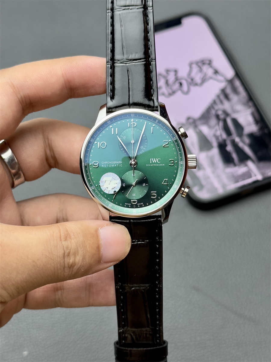 IWC 포르투기저 그린 다이얼 레플리카 – ZF 공장 IW371615 크로노그래프 오토매틱 무브먼트