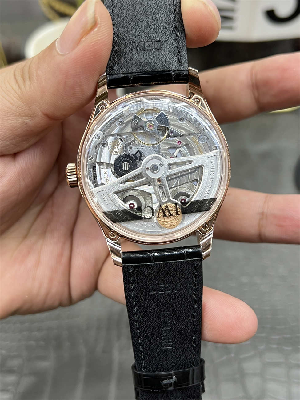 IWC IW501707 APS 포르투기저 42mm 로즈 골드 블랙 다이얼 - 이미지 6