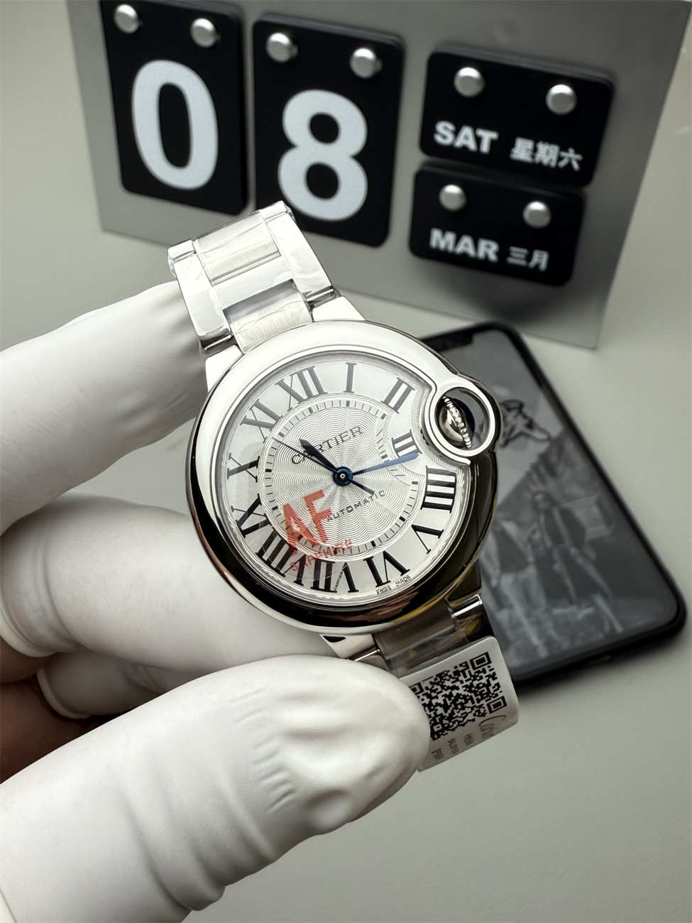 AF 공장 까르띠에 발롱 블루 레플리카 33mm 오토매틱(기계식 무브먼트)