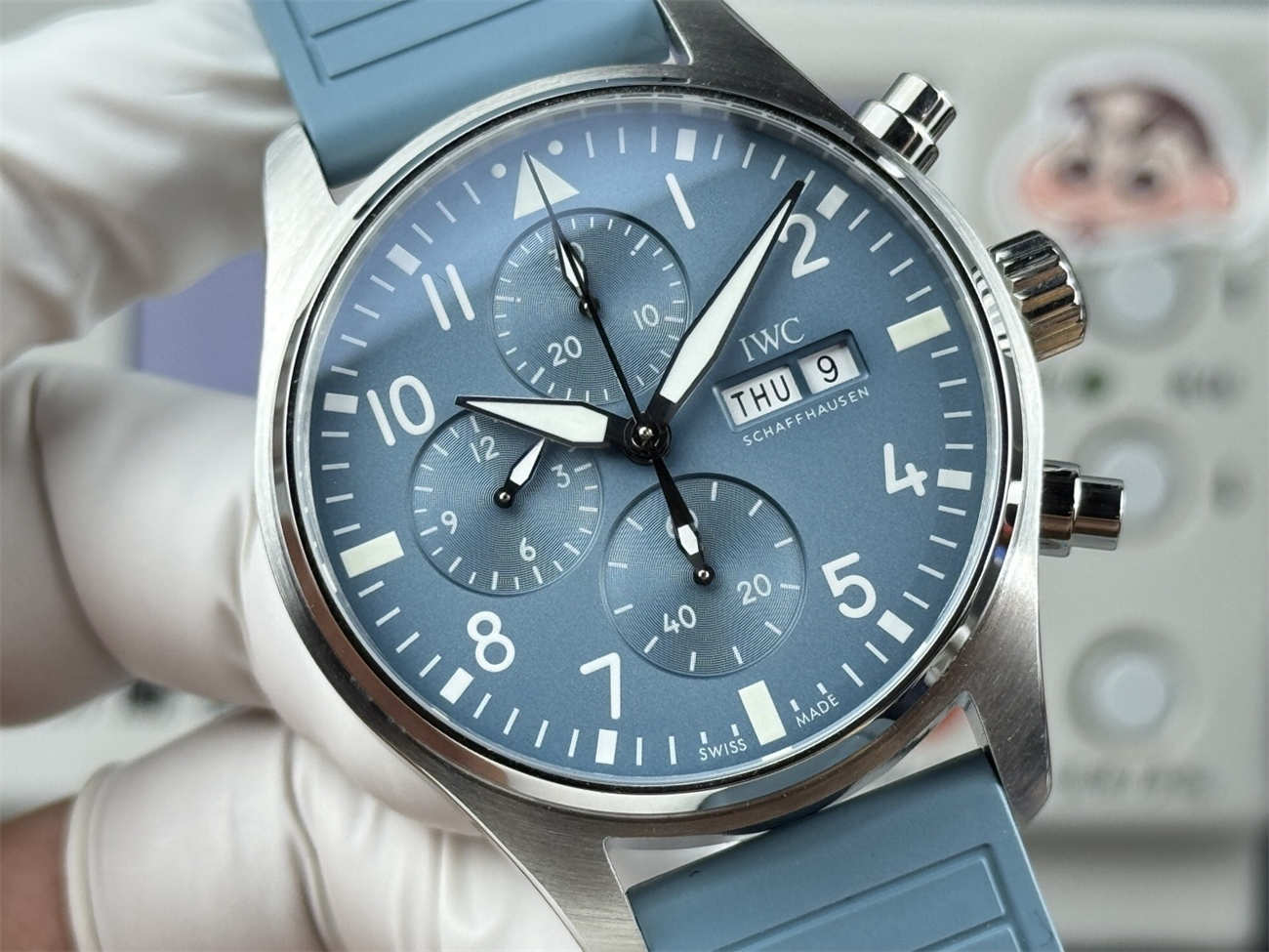 IWC Pilot IW389409 Replica – Miramar Blue AMG Chronograph Watch - Image 5
