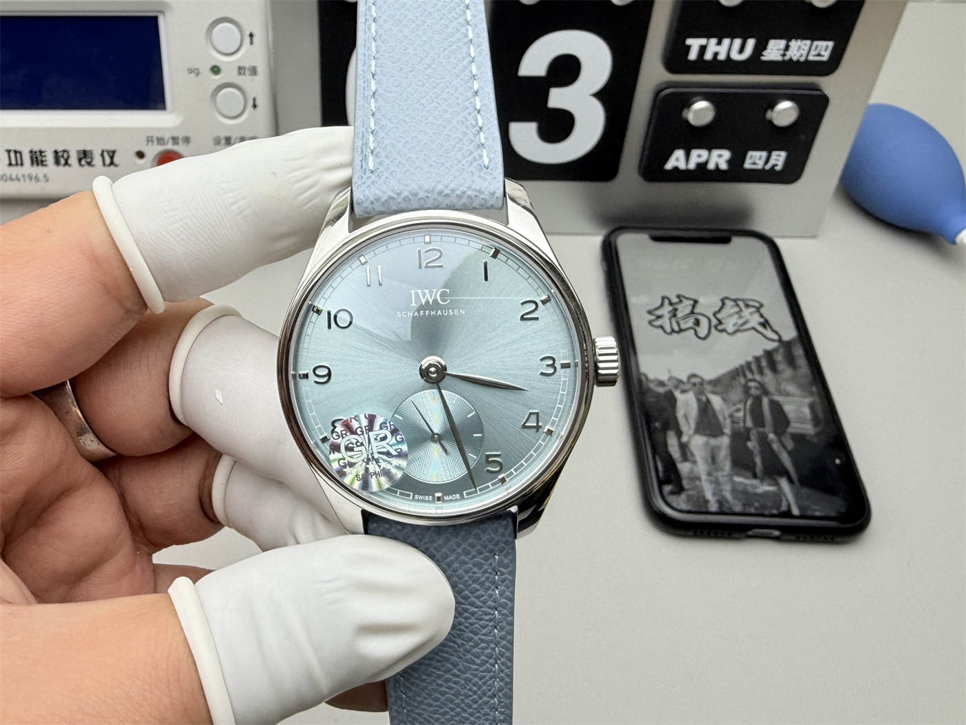 IWC 포르투기저 IW358402 레플리카 – 18K 화이트 골드 40.4mm 드레스 워치