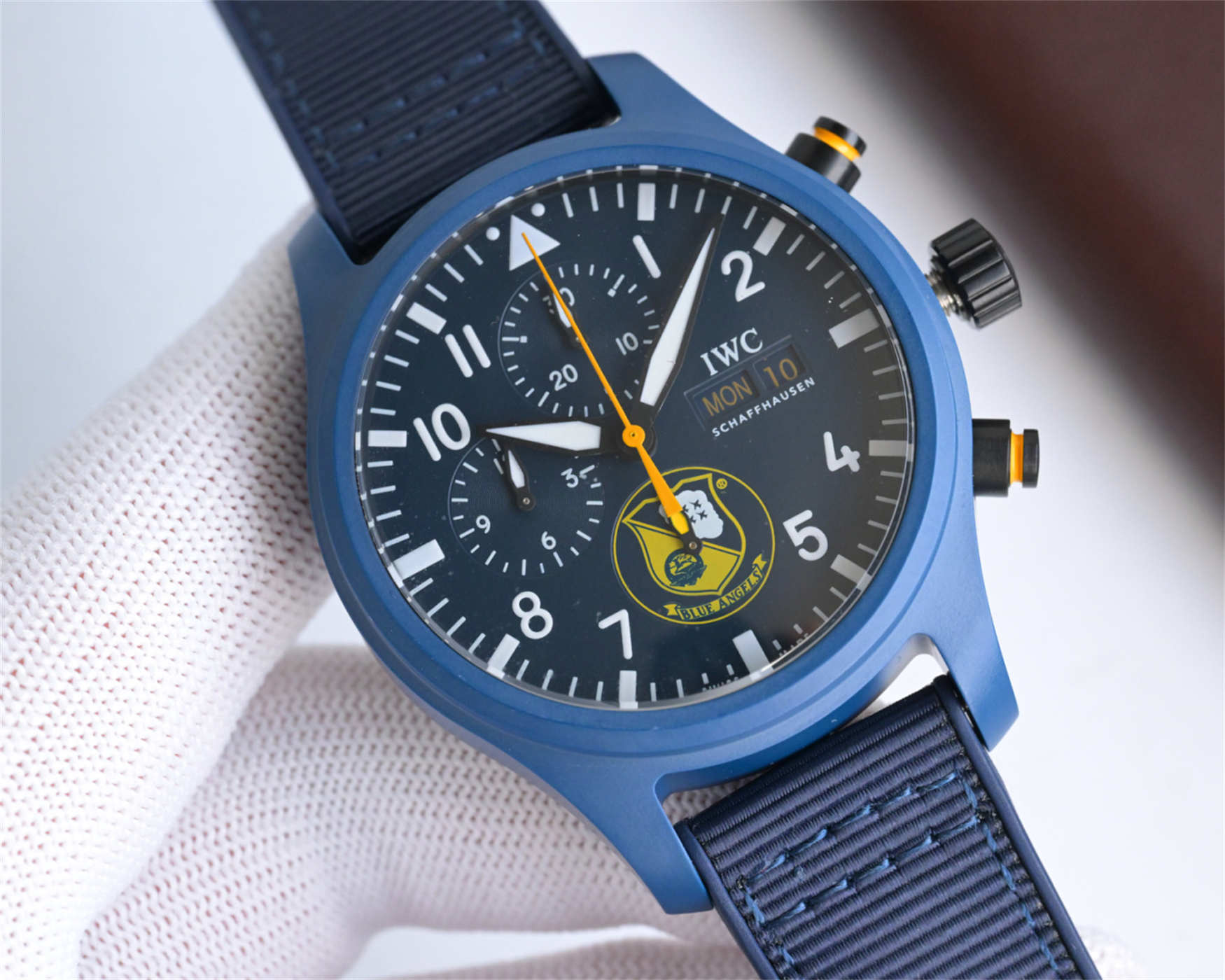ZF IWC Royal Maces Replica | V3 Blue Ceramic & Blue Dial IW389109 - Image 3