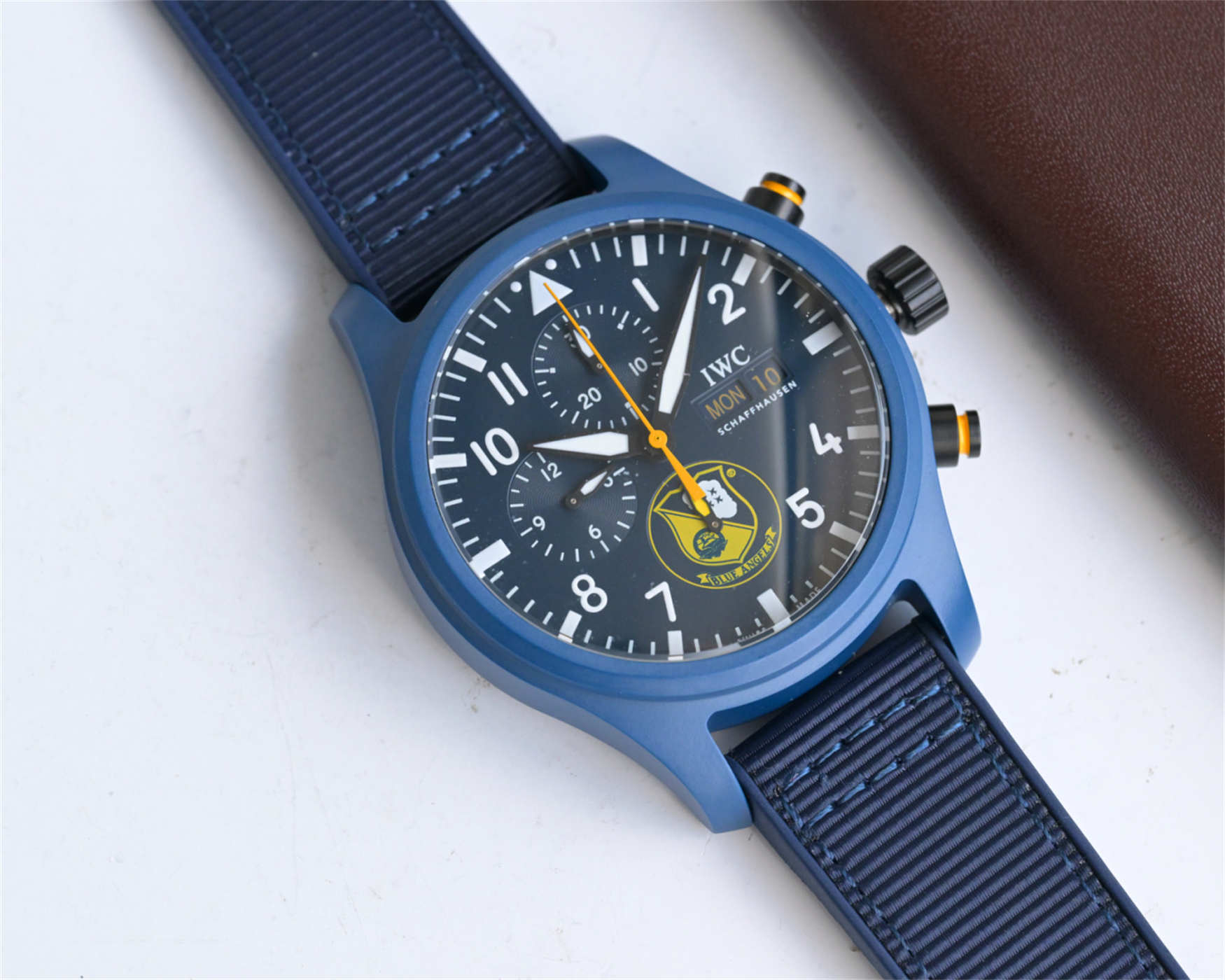 ZF IWC Royal Maces Replica | V3 Blue Ceramic & Blue Dial IW389109 - Image 4