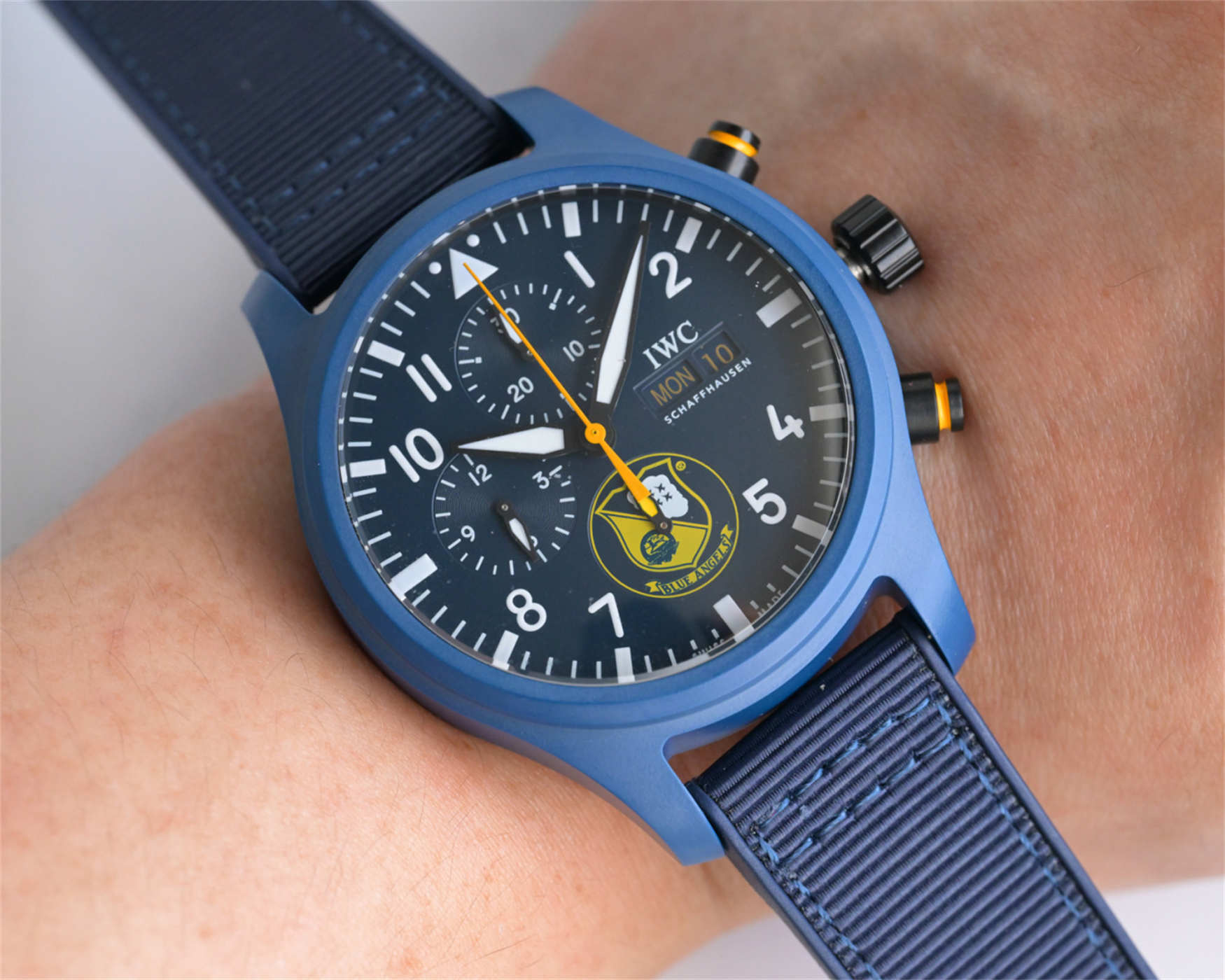 ZF IWC Royal Maces Replica | V3 Blue Ceramic & Blue Dial IW389109 - Image 5