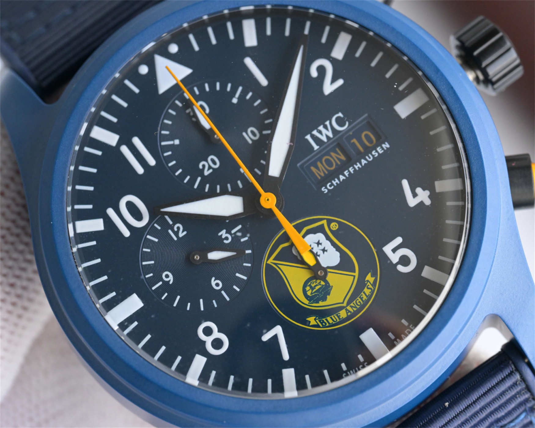 ZF IWC Royal Maces Replica | V3 Blue Ceramic & Blue Dial IW389109 - Image 6