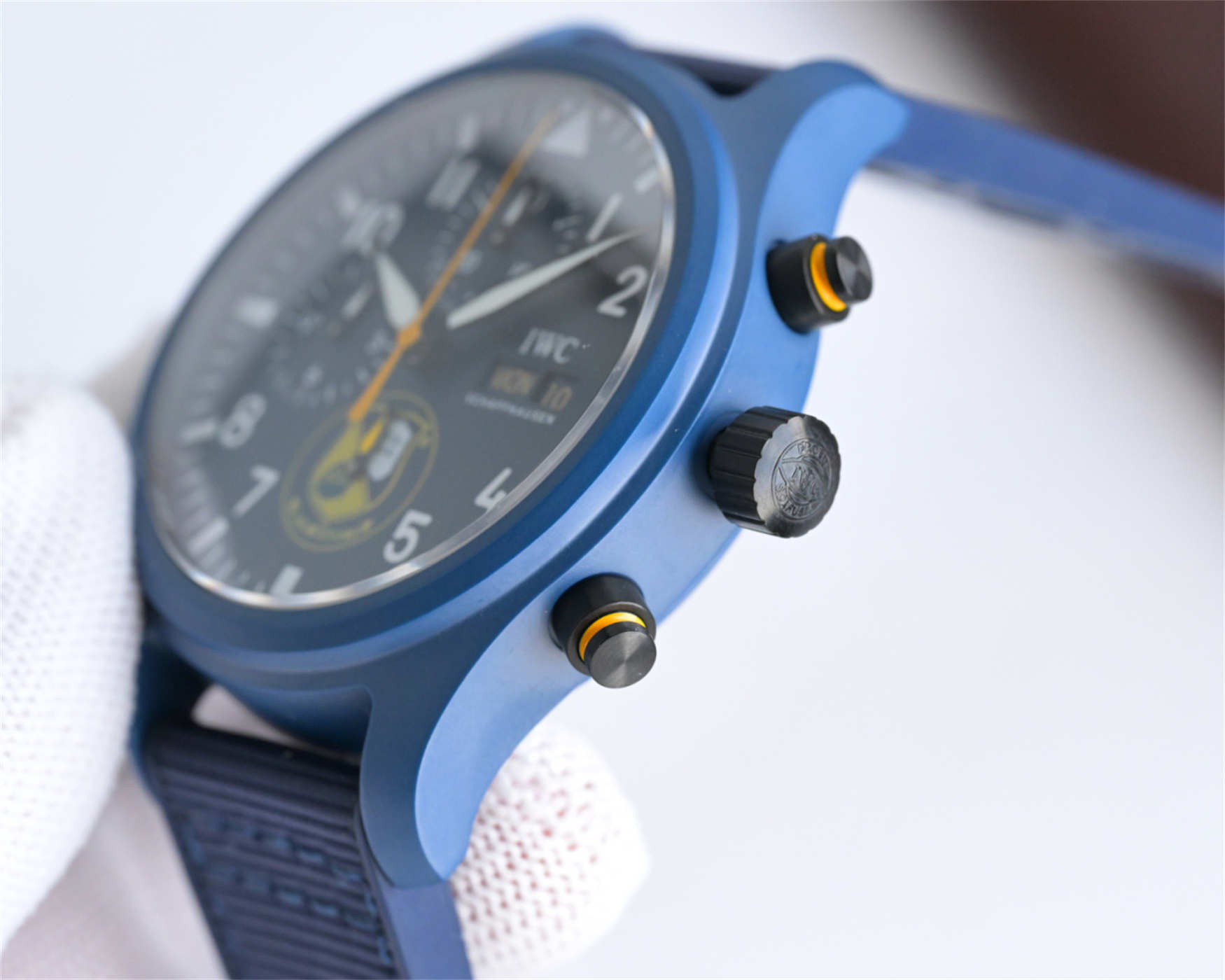 ZF IWC Royal Maces Replica | V3 Blue Ceramic & Blue Dial IW389109 - Image 7