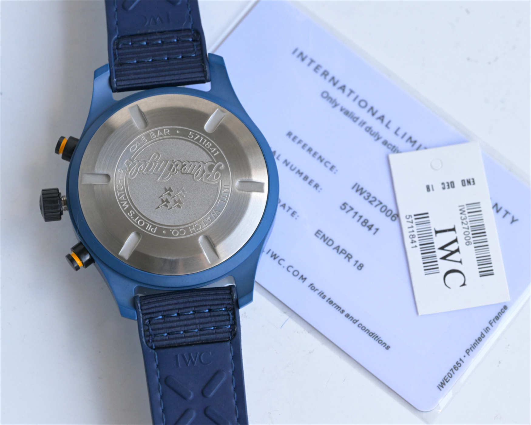 ZF IWC Royal Maces Replica | V3 Blue Ceramic & Blue Dial IW389109 - Image 9